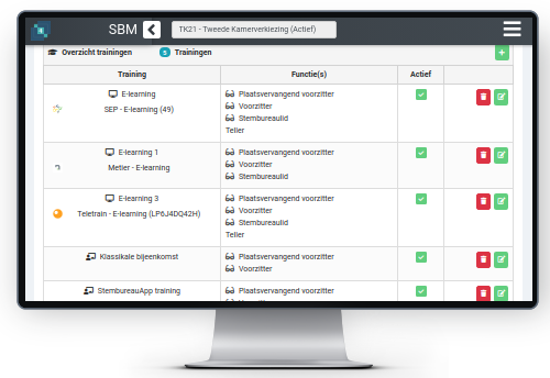 Trainingen configuratie